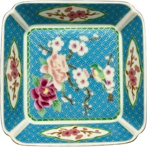 Takahashi Vintage 80s San Francisco Cherry Blossom Porcelain Hand Painted Dish‎